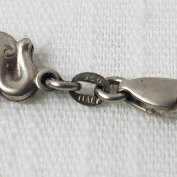 Adorable Silver 925 Elephant Puffy Charm Bracelet - Picture 6 of 10